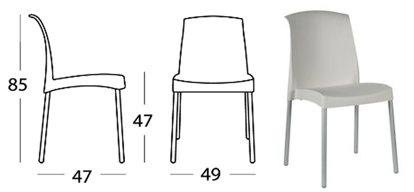Stapel-, Designerstuhl, "harley" ecru ( naturweiss)
